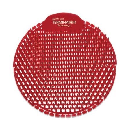 Freshprod SLANT7 WITH TERMINATOR URINAL SCREEN, EVERGREEN, RED, 30PK S7TCT
